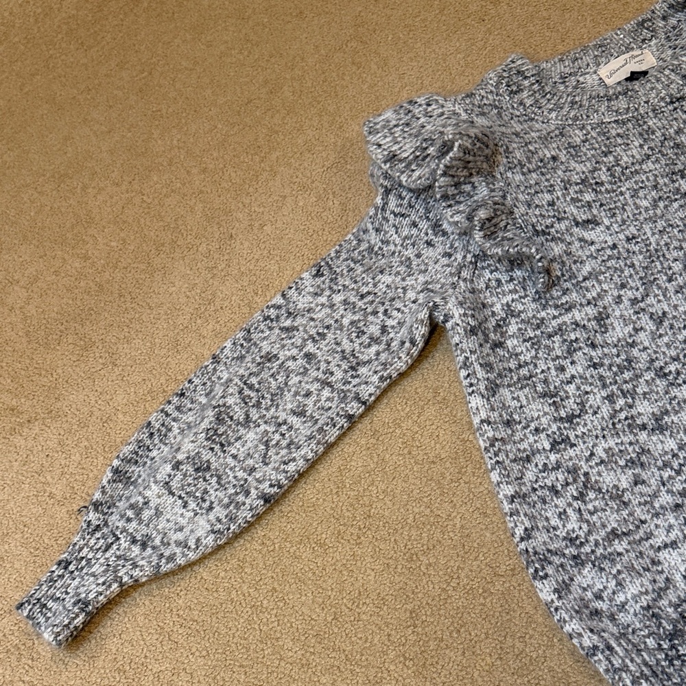 Universal Thread Speckled Knit Sweater with Ruffles - Picture 3 of 3